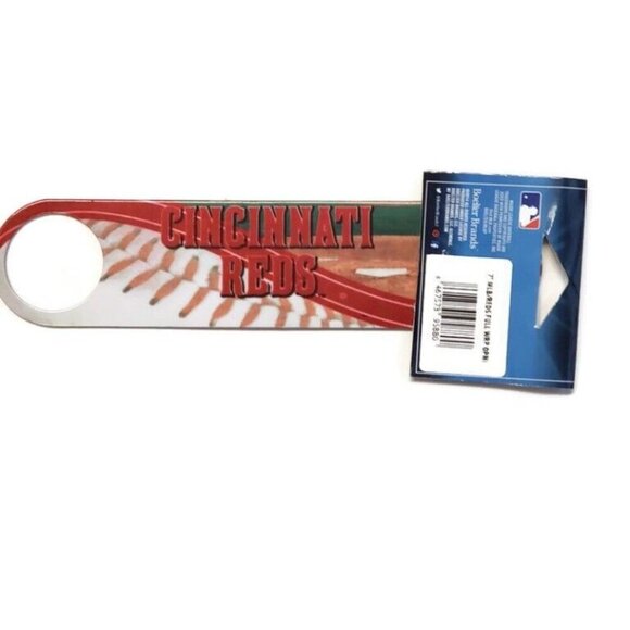 Cincinnati Reds Full Wrap 7" Bottle Opener Barware Kitchen Tailgating Man Caves - Picture 4 of 5